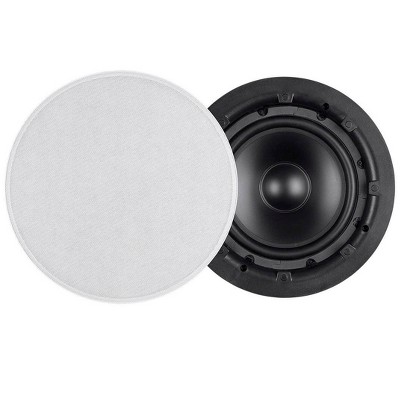 Monoprice Ceiling Speaker Subwoofer - 8 Inch, Slim Bezel, Easy Install With Dual Voice Coil (Each) - Aria Series