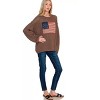 I am a Fashion Junky Zenana American Flag Crew Neck Sweater - 2 of 3