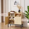 GlasFlength Decorative Storage Cabinets, Stylish and Functional Storage for Every Room, Bedroom, Living Room, Kitchen, Beige,32.8”*14.1”*36.2" - 4 of 4