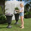 DSVIMOY Planter, 2PCS Indoor Outdoor Garden Planter, Trophy Flower Pot for Flowers, Herbs, Plants, Black, 15.76"*15.76"*23.64" - 2 of 4