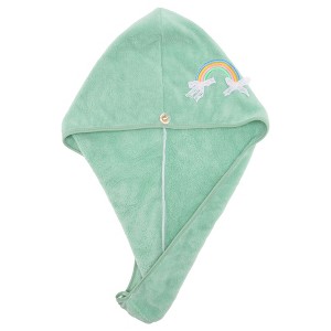 Unique Bargains Women Soft Rainbow Pattern Hair Towe 1 Pc - 1 of 3