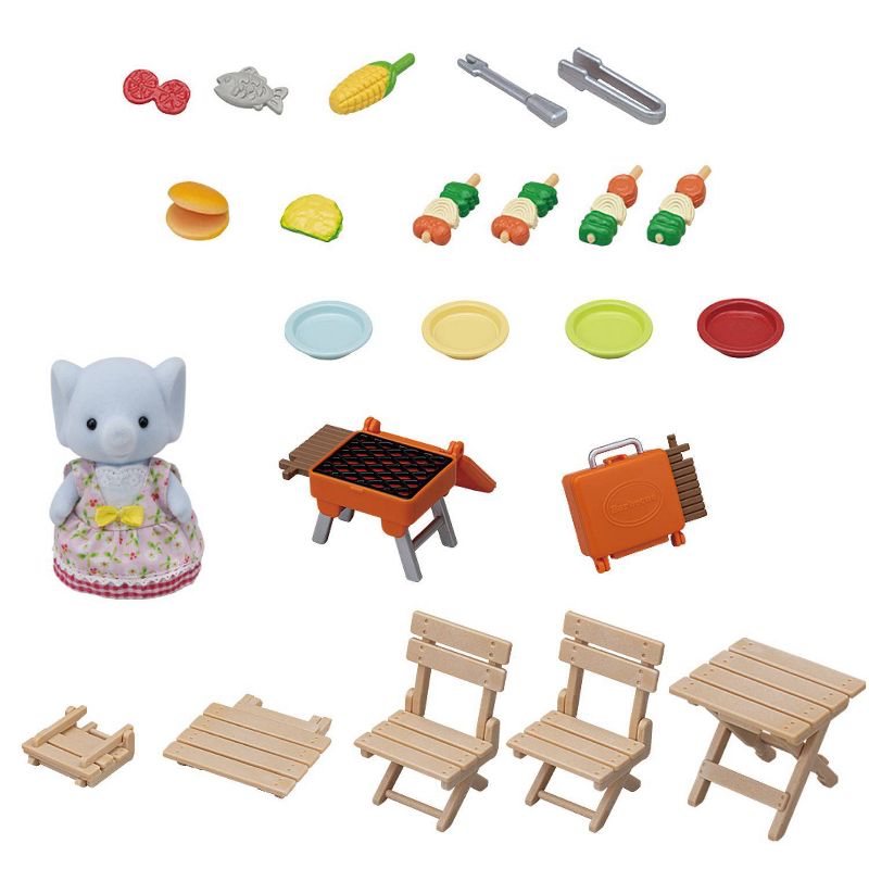 Calico Critters BBQ Picnic Set Elephant Girl, 4 of 5
