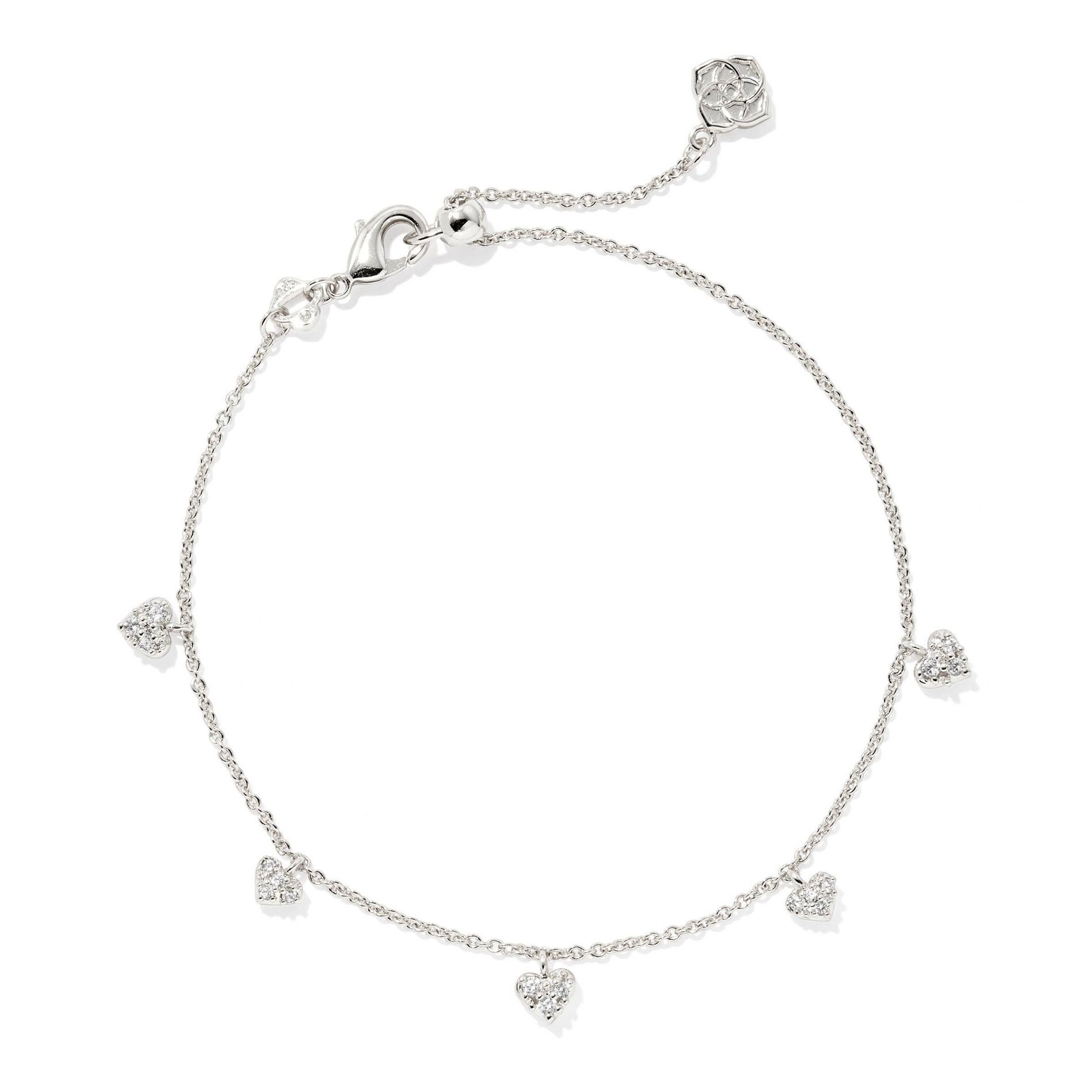 Kendra Scott Anna Pave Delicate Chain Bracelet - Silver