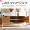 Stead Low Profile Fluted TV Stand, Mid Century Media Console, 48” Entertainment Center with Shelves and Doors - Medium Oak - 3 of 4