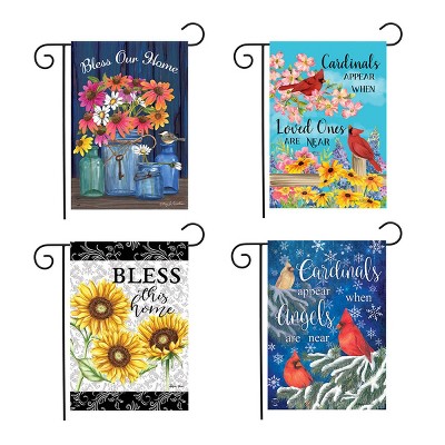 Briarwood Lane Everyday Bundle - Set of 4 - 12.5" X 18" Gift Set Briarwood Lane 1x1 Inspirational Garden Flag Bundle