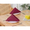 Unique Bargains Wedding Restaurant Dinner Banquet Polyester Napkins 19 x 19 Inches 6 Pcs - 2 of 4