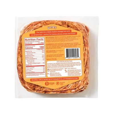 Lottie's Meats Calabrian Ground Pork Sausage - 16oz