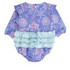 RuffleButts Baby Toddler Girls Long Sleeve Flutter Bubble Romper - 2 of 2