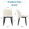 Dining Chairs Set of 2,Upholstered Velvet Dining Room Side Chairs, Chair for Dining Table with Padded Seat and Wood Legs-Modern Dining Chairs - 2 of 4
