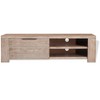 vidaXL TV Cabinet Brushed Acacia Solid Acacia Wood 55.1 in TV Cabinet - 3 of 4