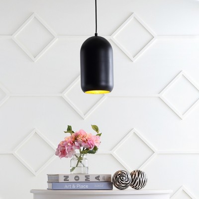 Carisir 7" Contemporary Modern Pendant in Painted Black