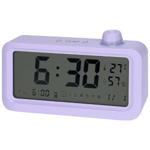 REGALWOVEN Battery Powered Triple Digital Temperature Alarm Clock 5.3 x 3.1 x 1.4 Inches - 1 of 4