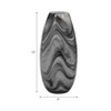 Modern Swirled Marbled Glass Vase for Tabletop Decor and Contemporary Home or Office Display - Gray - 2 of 4