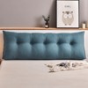 Bekrvio Wedge Headboard Pillow for Bed, Faux Linen Reading Backrest Cushion with Removable Cover & Pocket, Large Triangular Bed Rest - 4 of 4