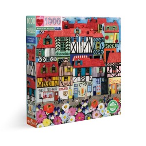 eeBoo Piece and Love Whimsical Village  1000 piece Jigsaw Puzzle - 1 of 4
