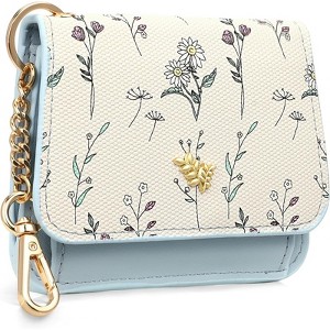 Clotth Womens Wallet RFID Blocking Slim Wallet for Women - Floral Vegan Leather Card Holder w/ 6 Slots, ID Window & Keychain - 1 of 4