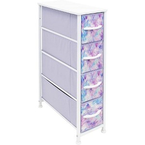 Sorbus 4 Drawers Narrow Dresser - with Steel Frame, Wood Top & Easy Pull Fabric Bins for Small Spaces, Closets, Bedroom, Bathroom & Laundry - 1 of 4