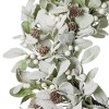 Christmas Snowy Lambs Ear and Holly Berry 24in Wreath-White - 3 of 4