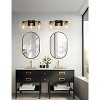 DORESshop20 in. 3-Light Black and Gold Bathroom Vanity Light with Clear Glass Shades for Mirror and Vanity (Bulbs Not Included) - 2 of 4