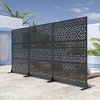 PexFix 72 in. H x 47 in. W Outdoor Metal Privacy Screen Garden Fence Web Pattern Wall Applique - image 4 of 4