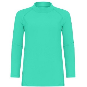 Boy's UPF 50+ Long Sleeve Rash Guard Swim Shirt Quick Dry Lightweight Swimsuit Youth SPF Fishing Hiking Sun Shirts for 5-14Years - 1 of 4