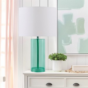 Glass Table Lamp Blue See below - 1 of 1