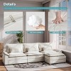 ALAUAM 116”Cloud Sectional Couches L-Shaped Sofa Deep Seat& Movable ottoman, Modern Comfort Upholstered Sofa - 3 of 4