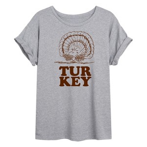 Women's - Peanuts - Woodstock Turkey Oversized Graphic T-Shirt - 1 of 4