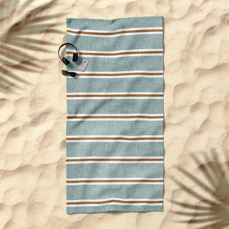 Little Arrow Design Co Cadence Stripes dusty blue Beach Towel - Deny Designs, 2 of 3