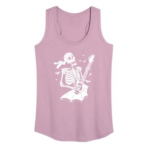 Women's - Instant Message - Skeleton Guitar Graphic Racerback Tank - 1 of 4