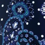 navy dot paisley