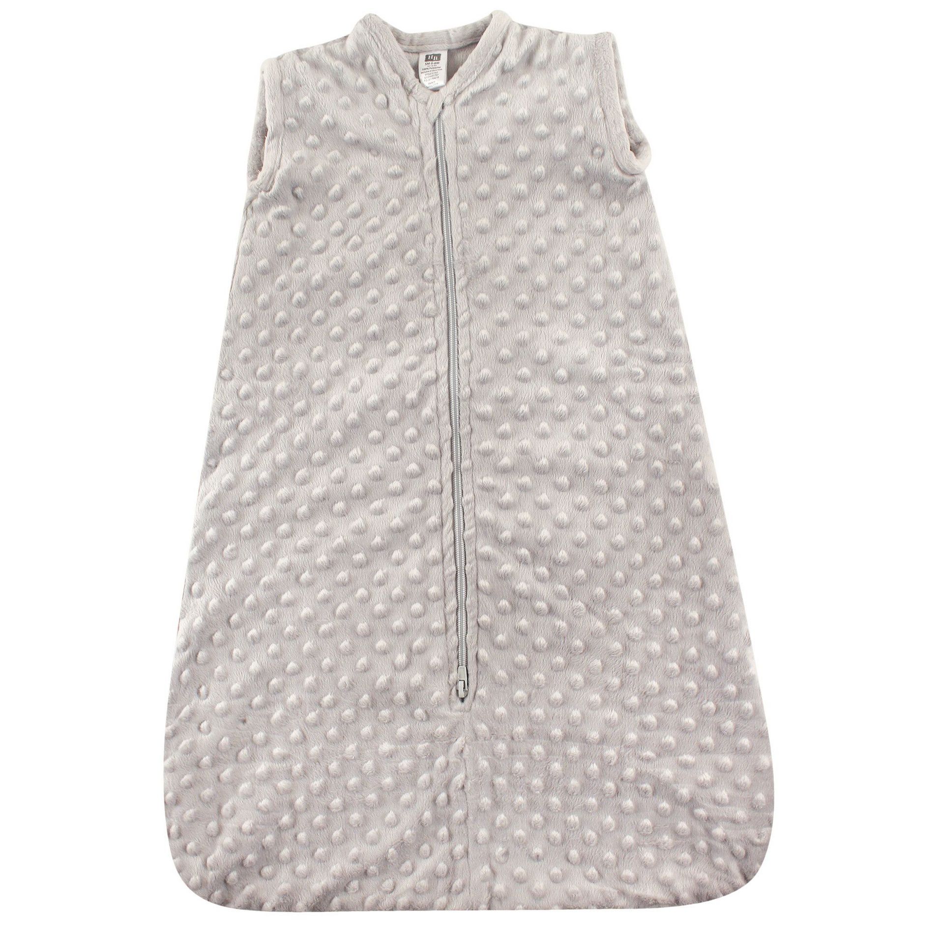 Hudson Baby Infant Plush Sleeping Bag, Sack, Blanket, Light Gray Dot Mink, 0-6 Months