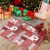 Washable Christmas Doormat, Non-Slip Red Snowflake Rug for Entrance, Kitchen and Indoor Use - 2 of 4