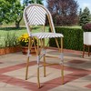 Ilene Bistro Barstool - BaxtonStudio: Aluminum Frame, High Back, No Assembly - 3 of 4