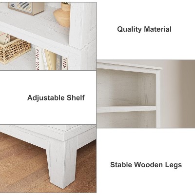 Wooden Bookcase 5 Tier Storage Bookshelf Farmhouse Bookshelves Rustic Vintage Etagere for Home Office,Living Room,Bed Room