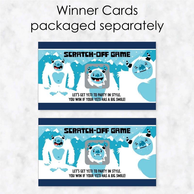 Big Dot of Happiness Yeti to Party - Abominable Snowman Party or Birthday Party Game Scratch Off Cards - 22 Count, 3 of 7