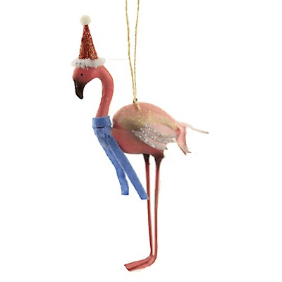 Cody Foster 7.75 In Party Flamingo Santa Hat Christmas Beach Tree Ornaments