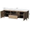 58"W/70"W Modern TV Stand Entertainment Center TV Cabinet with Drawer and Shelf, Natural Wood Wash-ModernLuxe - 4 of 4