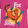 Girls' - Dr. Seuss - Fox In Socks Jumping Fitted Short Sleeve Graphic T-Shirt - 2 of 4