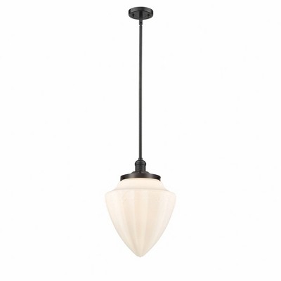 Bullet - 1 Light Stem Hung Mini Pendant In Traditional Style-16 Inches Tall and 12 Inches Wide