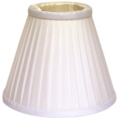 Vynxaria Pleated Chandelier Lampshades 2.5x5 Inches (Set of 6), Slant White