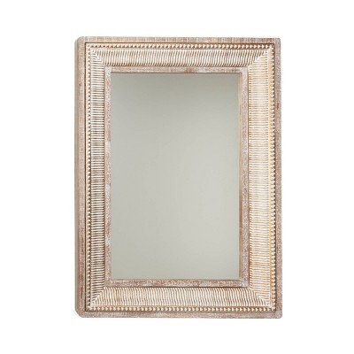 Farmhouse Metal Decorative Wall Mirror Brown - Olivia & May