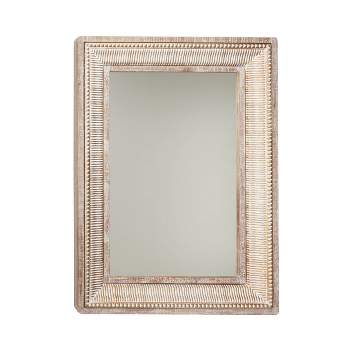 Metal Intricately Carved Wall Mirror Brown - Olivia & May
