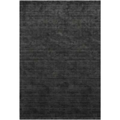Graphite Hand-Knotted Wool and Viscose 6' x 9' Area Rug