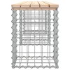Garden Bench Natural Wood Pine wood Large Durable Garden Bench vidaXL - 4 of 4