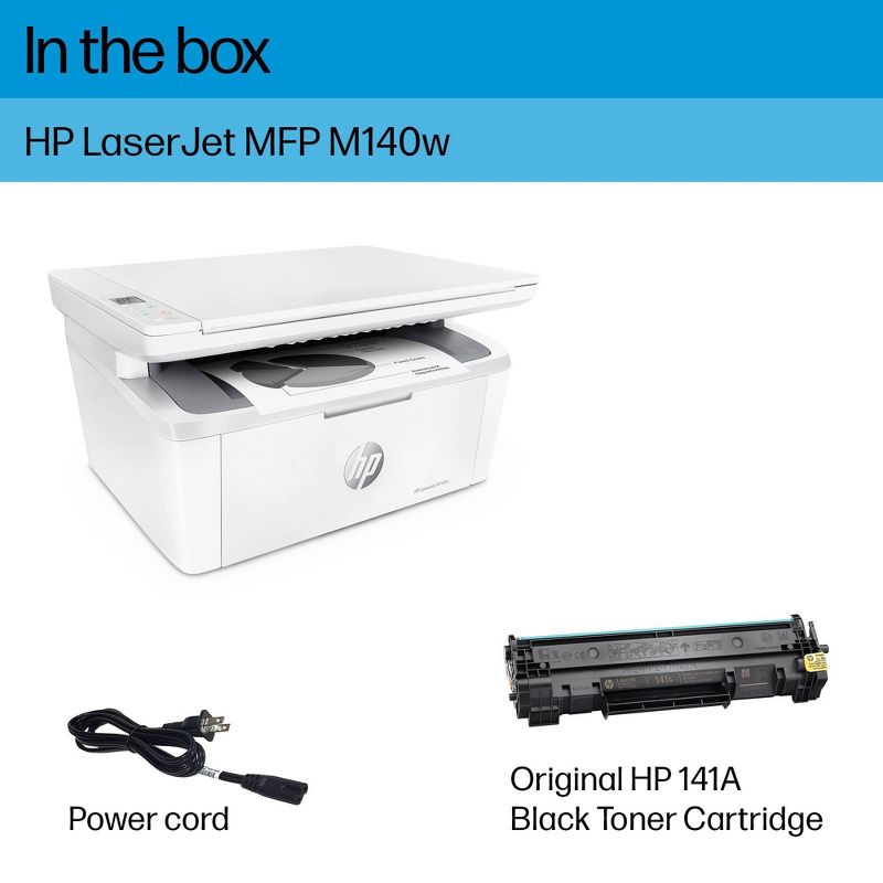 HP LaserJet M140w Wireless Black &#38; White Printer, 4 of 16
