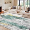 Coucheta Modern Abstract Washable Area Rug, Stain Resistant Non-Shedding Non-Slip Carpet for Living Room, Bedroom, Dining Room, Office - 2 of 4