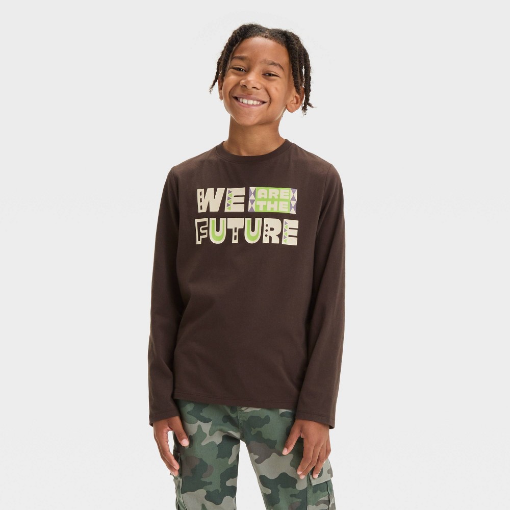 Boy Long Sleeve We Are The Future Graphic T-Shirt