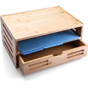 Officemate® Bamboo Drawer Organizer, Base and Drawer - 1 of 4