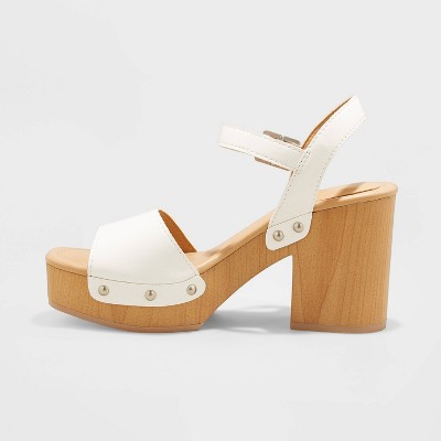 white platform sandals target